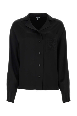 Black satin oversize shirt Black LOEWE (S359Y05X96)
