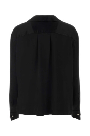 Black satin oversize shirt Black LOEWE (S359Y05X96)