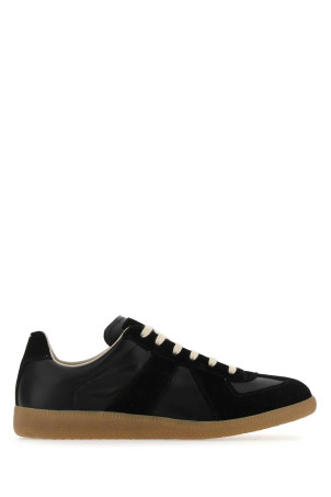 Black leather Replica sneakers MAISON MARGIELA (S58WS0109P1895)