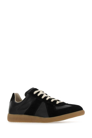 Black leather Replica sneakers MAISON MARGIELA (S58WS0109P1895)