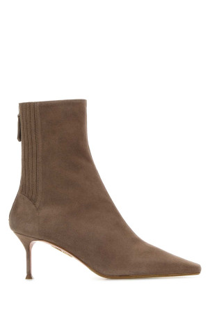 Dove grey suede Saint Honor ankle boots Black AQUAZZURA (SAHMIDB0SUE)