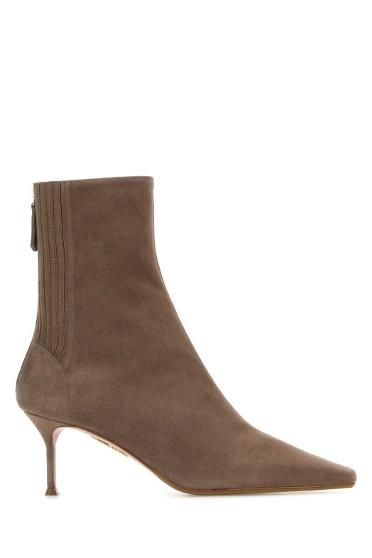 Dove grey suede Saint Honor ankle boots Black AQUAZZURA (SAHMIDB0SUE)