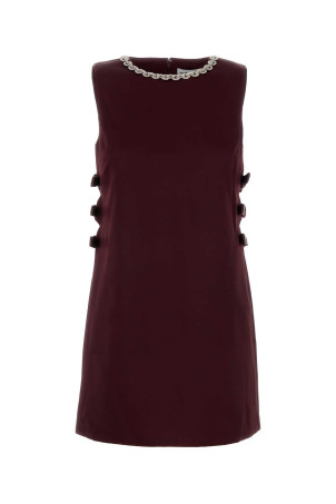 Burgundy satin mini dress Brown SELF PORTRAIT (SC25022SBU)