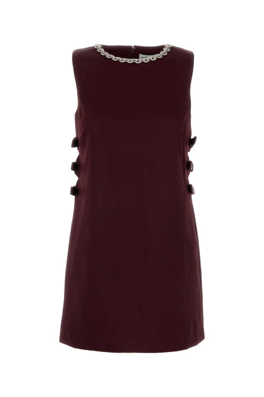 Burgundy satin mini dress Brown SELF PORTRAIT (SC25022SBU)