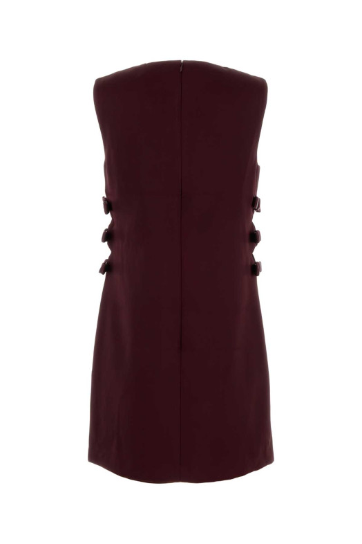 Burgundy satin mini dress Brown SELF PORTRAIT (SC25022SBU)