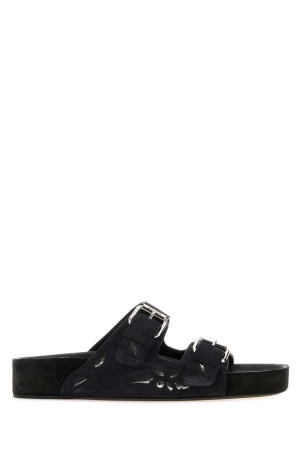 Black suede Lennyo slippers ISABEL MARANT (SD0118FAB3B03S)