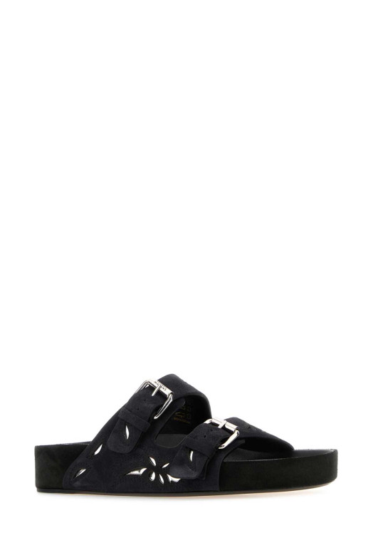 Black suede Lennyo slippers ISABEL MARANT (SD0118FAB3B03S)