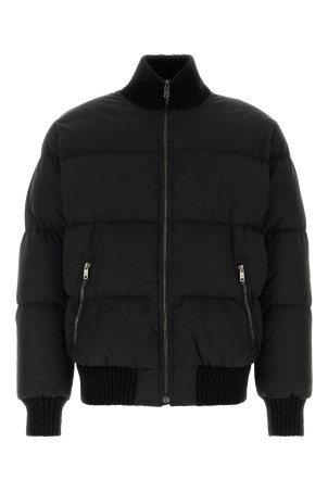 Black cotton bomber jacket Black PRADA (SGD033SOOO18NN)