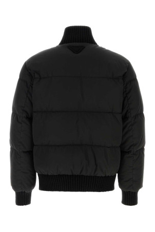 Black cotton bomber jacket Black PRADA (SGD033SOOO18NN)