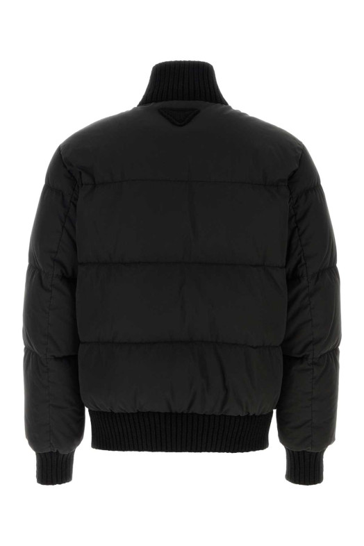 Black cotton bomber jacket Black PRADA (SGD033SOOO18NN)