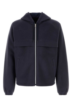 Navy blue pile jacket PRADA (SGD072SOOO18XO)