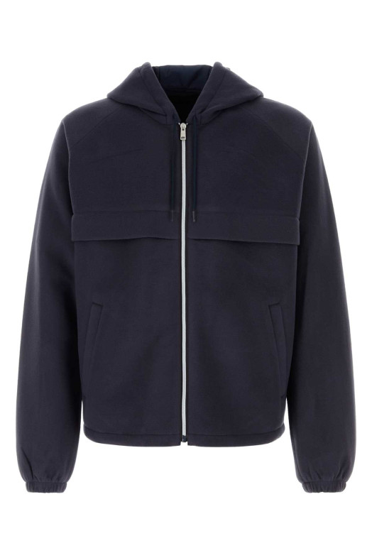 Navy blue pile jacket PRADA (SGD072SOOO18XO)