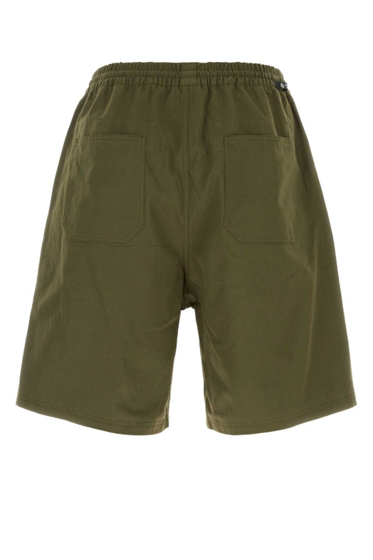 Army green poplin bermuda shorts PRADA (SPH521SOOO12VB)