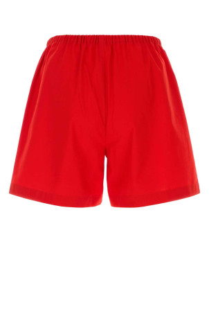 Red cotton bermuda shorts PRADA (SPH538SOOO18ZI)