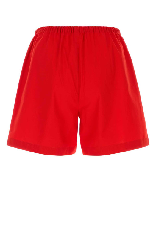 Red cotton bermuda shorts PRADA (SPH538SOOO18ZI)