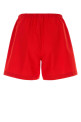 Red cotton bermuda shorts PRADA (SPH538SOOO18ZI)