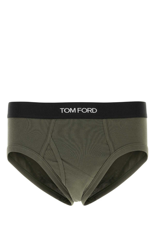 Dark green stretch cotton slip TOM FORD (T4LC11040)