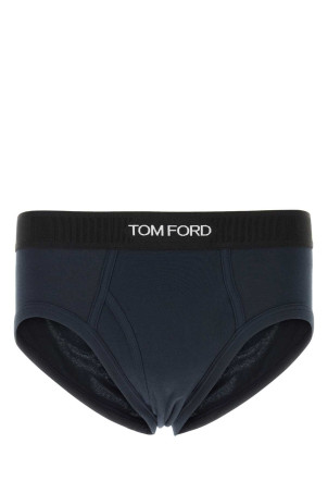 Navy blue stretch cotton slip TOM FORD (T4LC11040)
