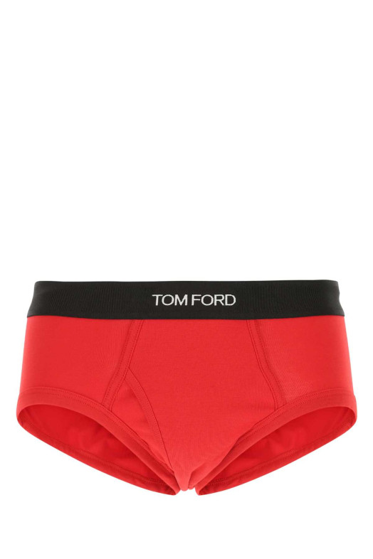 Red stretch cotton brief Purple TOM FORD (T4LC11040)