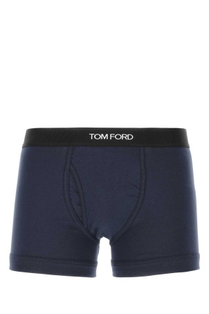 Dark blue stretch cotton boxer TOM FORD (T4LC31040)