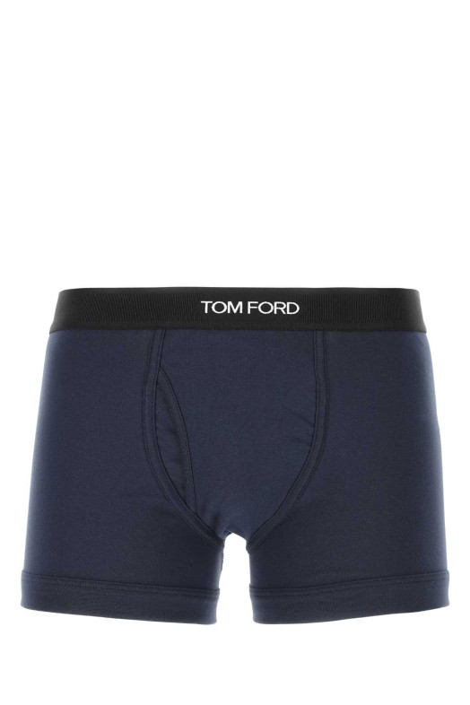Dark blue stretch cotton boxer TOM FORD (T4LC31040)