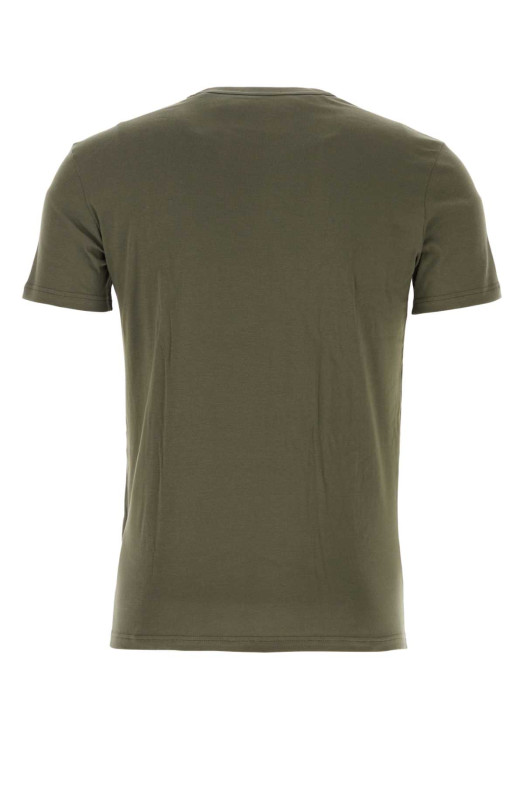 Army green stretch cotton blend t-shirt TOM FORD (T4M081040)