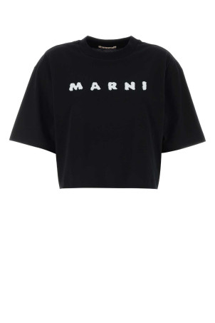 Black cotton oversize t-shirt MARNI (THJE0333P5USCX42)