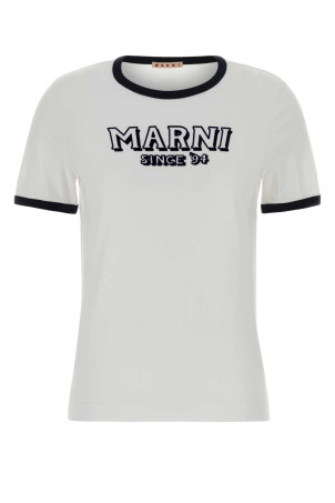 White cotton t-shirt MARNI (THJE0390P0USCY91)