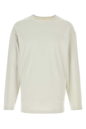 Chalk cotton t-shirt LEMAIRE (TS0019LJ1055)