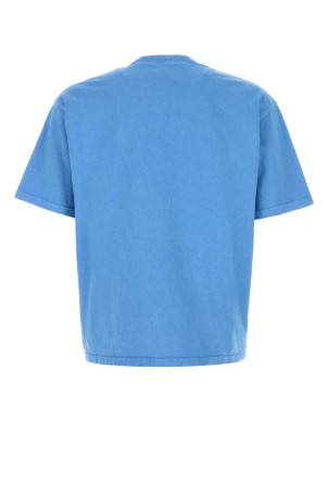 Light blue cotton t-shirt PRADA (UJN986SOOO187B)