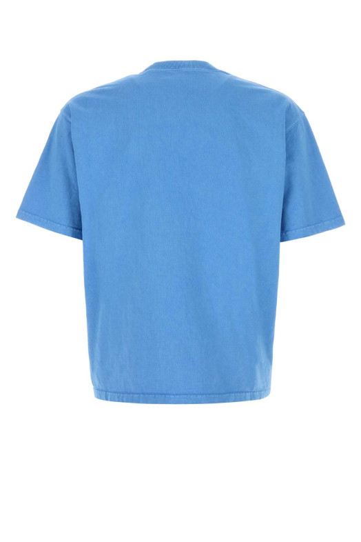 Light blue cotton t-shirt PRADA (UJN986SOOO187B)