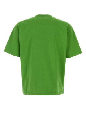 Grass green cotton t-shirt PRADA (UJN986SOOO187B)