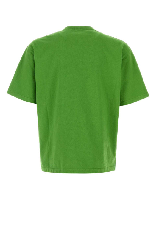 Grass green cotton t-shirt PRADA (UJN986SOOO187B)