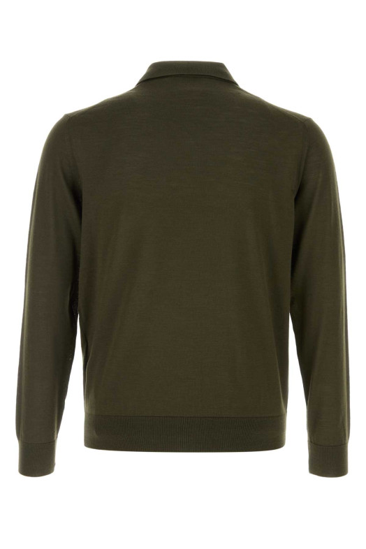 Olive green wool polo shirt PRADA (UMF147SOOO18DY)