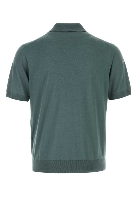Dark green wool polo shirt PRADA (UMF148SOOO18DY)