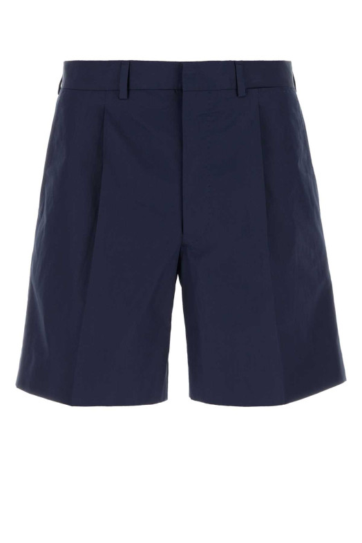 Dark blue poplin bermuda shorts PRADA (UP0424SOOO1XV2)