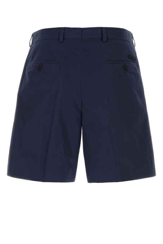 Dark blue poplin bermuda shorts PRADA (UP0424SOOO1XV2)