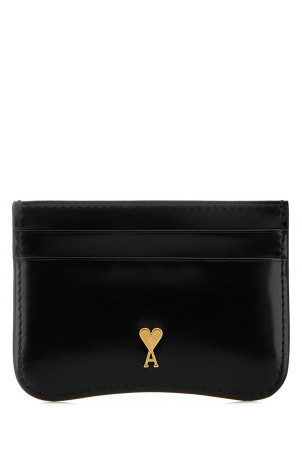 Black leather card holder AMI (USL706AL0139)