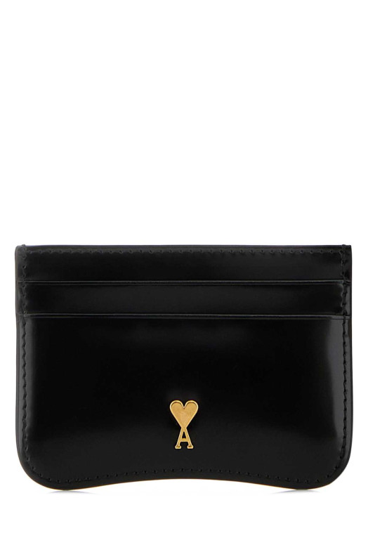 Black leather card holder AMI (USL706AL0139)