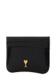 Black leather card holder AMI (USL706AL0139)