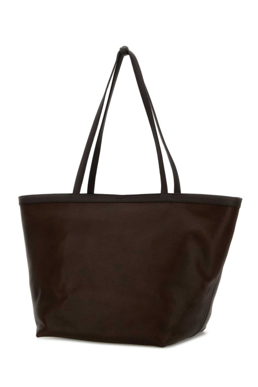 Chocolate leather Park Tote XL shopping bag THE ROW (W1944L72L129)