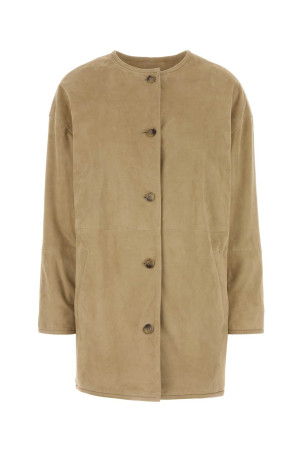 Beige suede Waren jacket Beige LOULOU DE SAISON (WAREN)