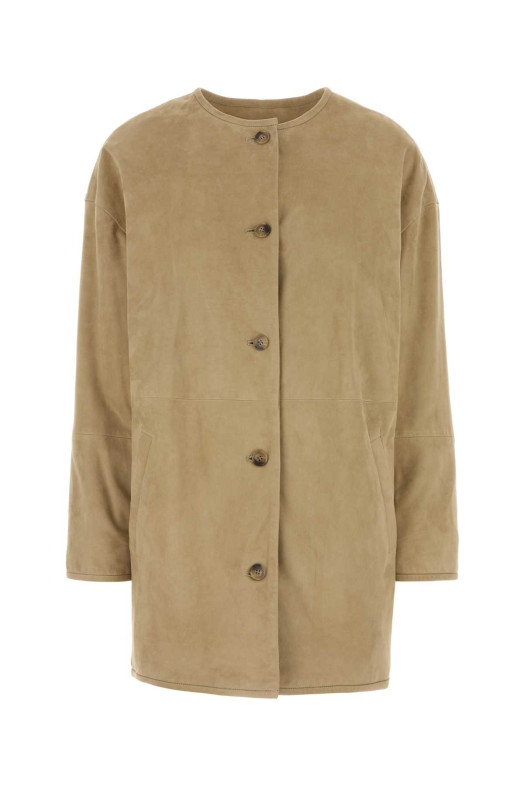 Beige suede Waren jacket Beige LOULOU DE SAISON (WAREN)