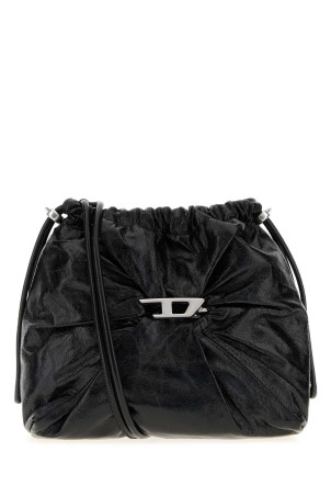 Black leather Scrunch-D bucket bag DIESEL (X10325P1003)
