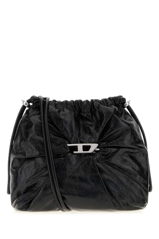 Black leather Scrunch-D bucket bag DIESEL (X10325P1003)