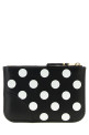 Polka Dots Printed card holder Black-grey