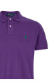 Logo embroidery polo shirt Purple