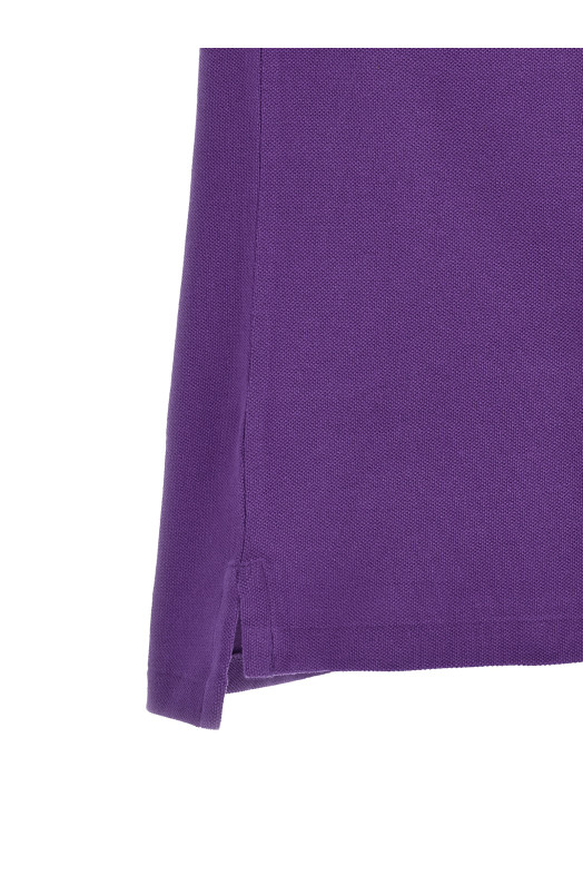 Logo embroidery polo shirt Purple