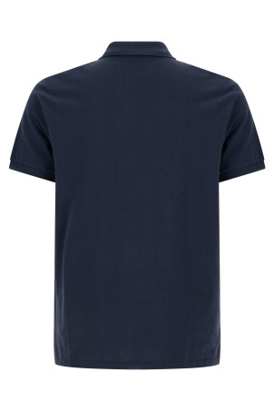 Logo embroidery polo shirt Blue