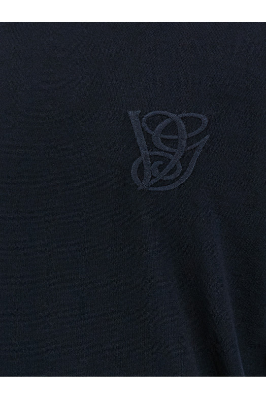 Valentino Garavani logo embroidery sweater Blue